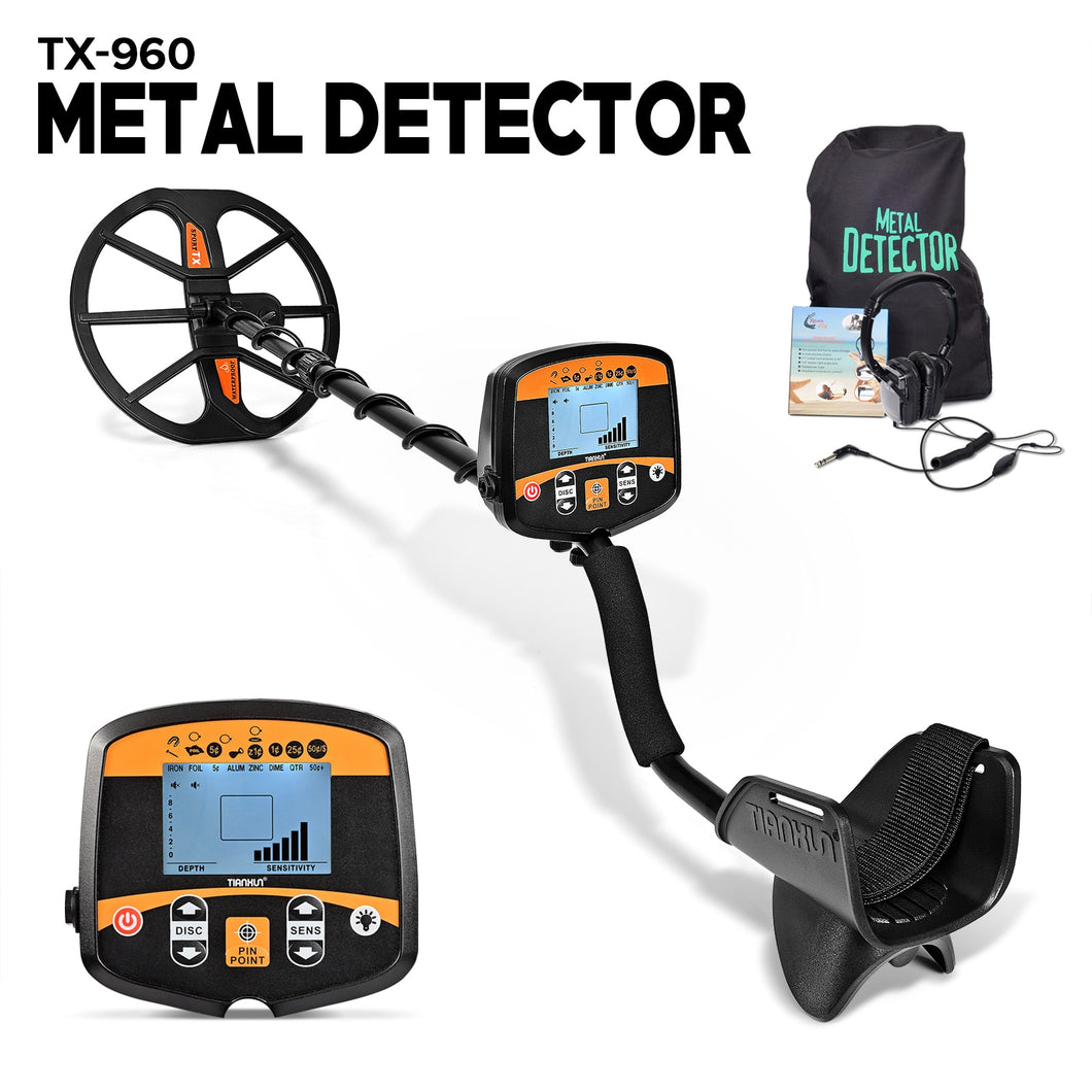Professional Metal Detector Underground Depth Scanner Search Finder Gold Detector Treasure Hunter Detecting Pinpointer TX-960